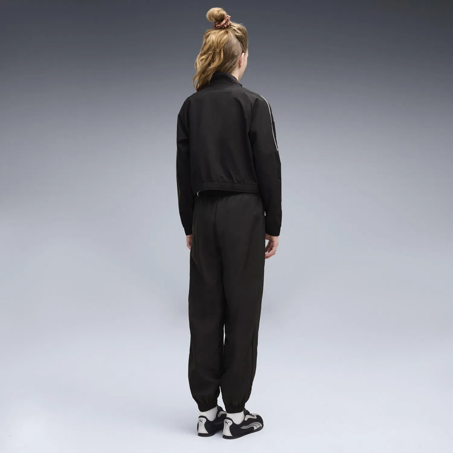 Детский спортивный костюм для девочек Relaxed Trainingsanzug Puma, Schwarz — фото 3