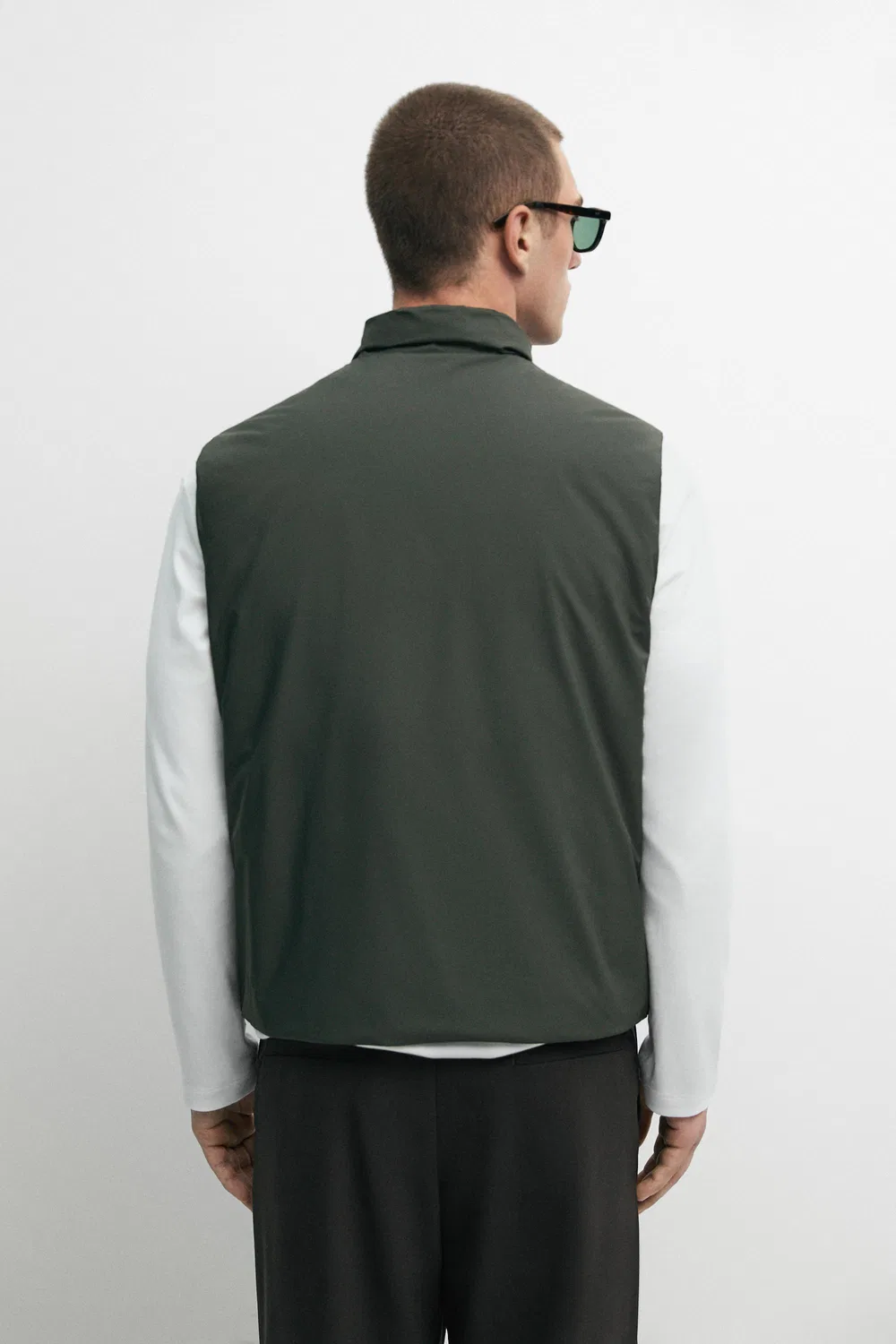 Жилет Massimo Dutti, пуховый, сверхлегкий, водоотталкивающий, Dark Marl — фото 3