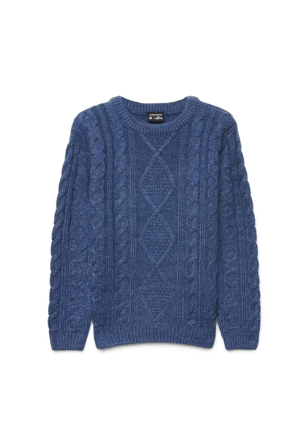 Maglia effetto trecce - джемпер Terranova, Blu Melange