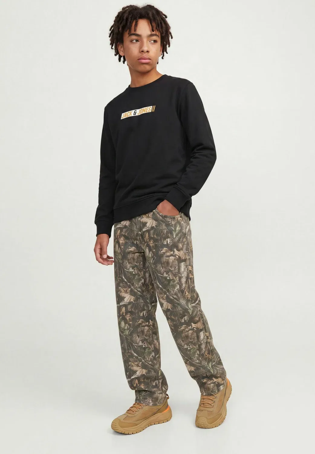 Толстовки для подростков - толстовка Jack & Jones Junior, Black — фото 4