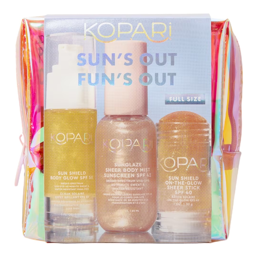 

Солнцезащитный набор для тела Kopari Beauty Sun's Out, Fun's Out SPF, 3 предмета