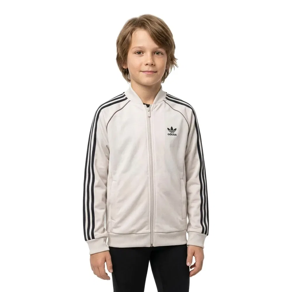 Свитшот на молнии Adidas Originals, белый — фото 2