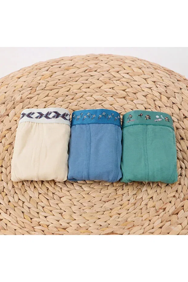 Детские боксеры для мальчиков из микро-модала Tencel Modal Boys' Boxer Briefs Mutig, Cream, Blue, Green — фото 3