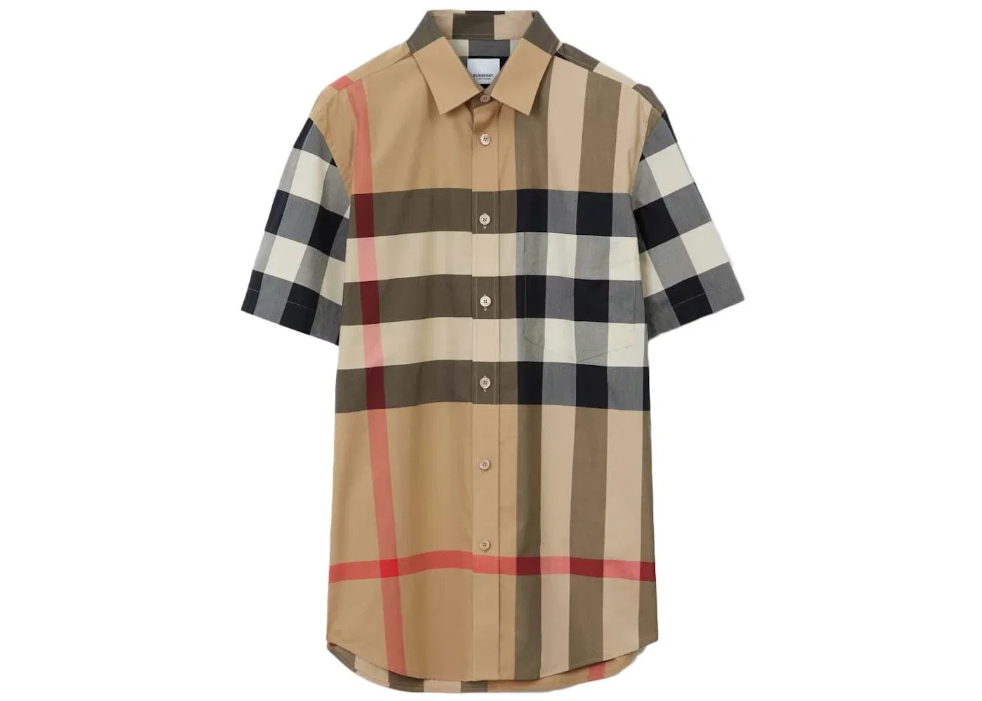 Мужская рубашка с принтом Shirt Burberry, Archive Beige