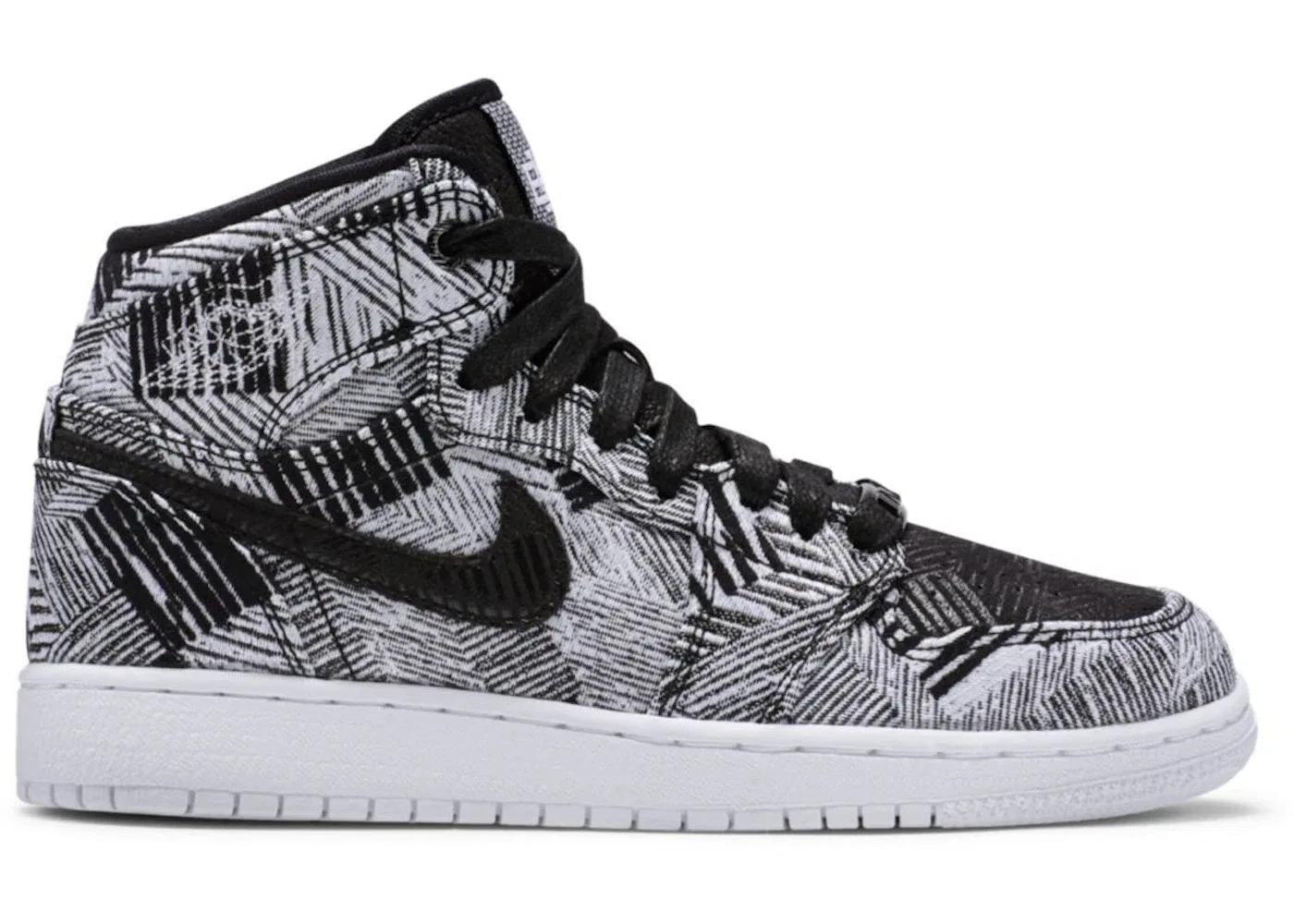 Детские кроссовки Lifestyle Jordan 1 Retro BHM (2015) (GS) Jordan, White/Black