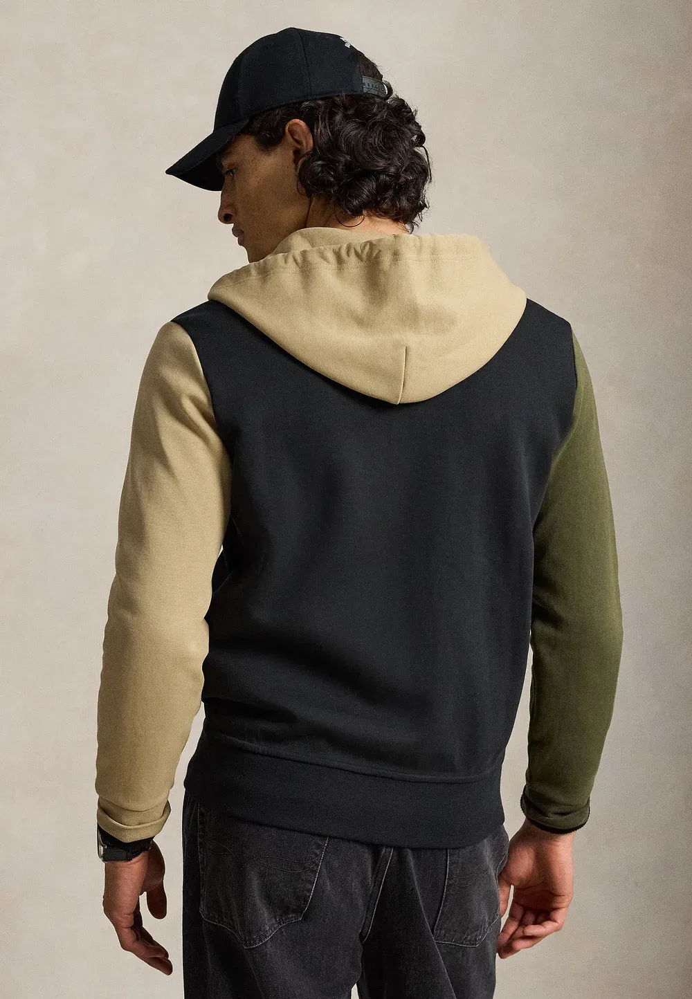 Худи из двойной вязки на молнии - толстовка на молнии Polo Ralph Lauren, Black/Multi-Colored — фото 3