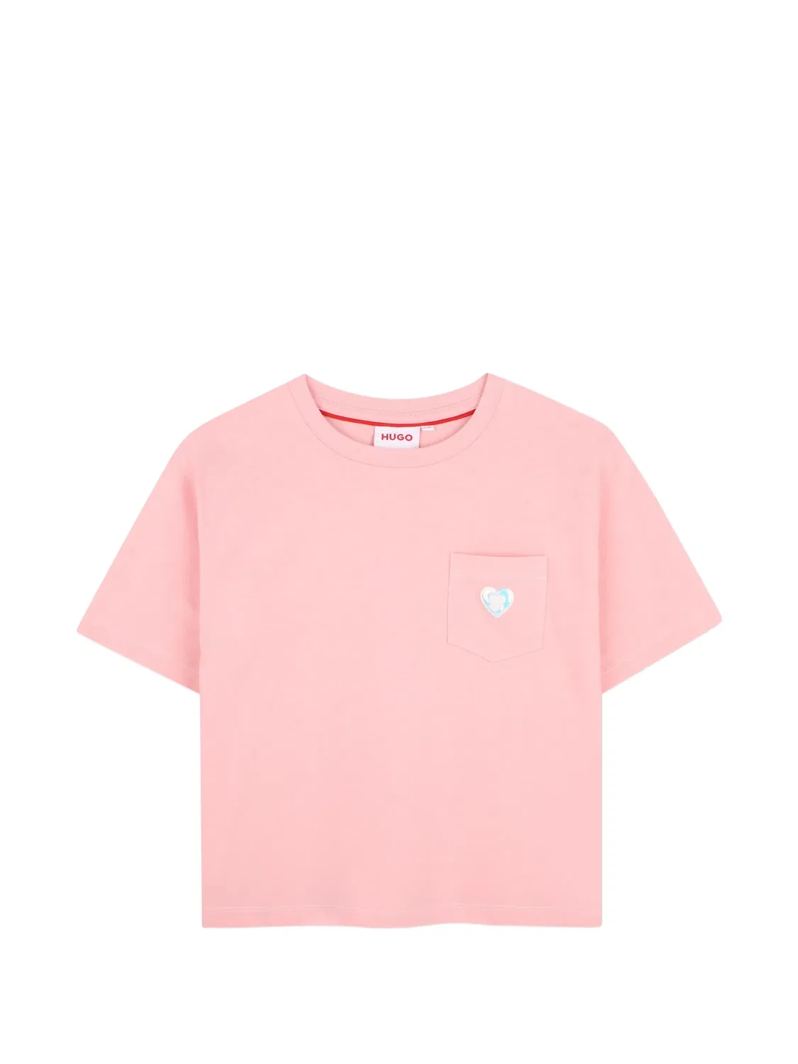 Футболка с карманом Hugo Kids, розовый