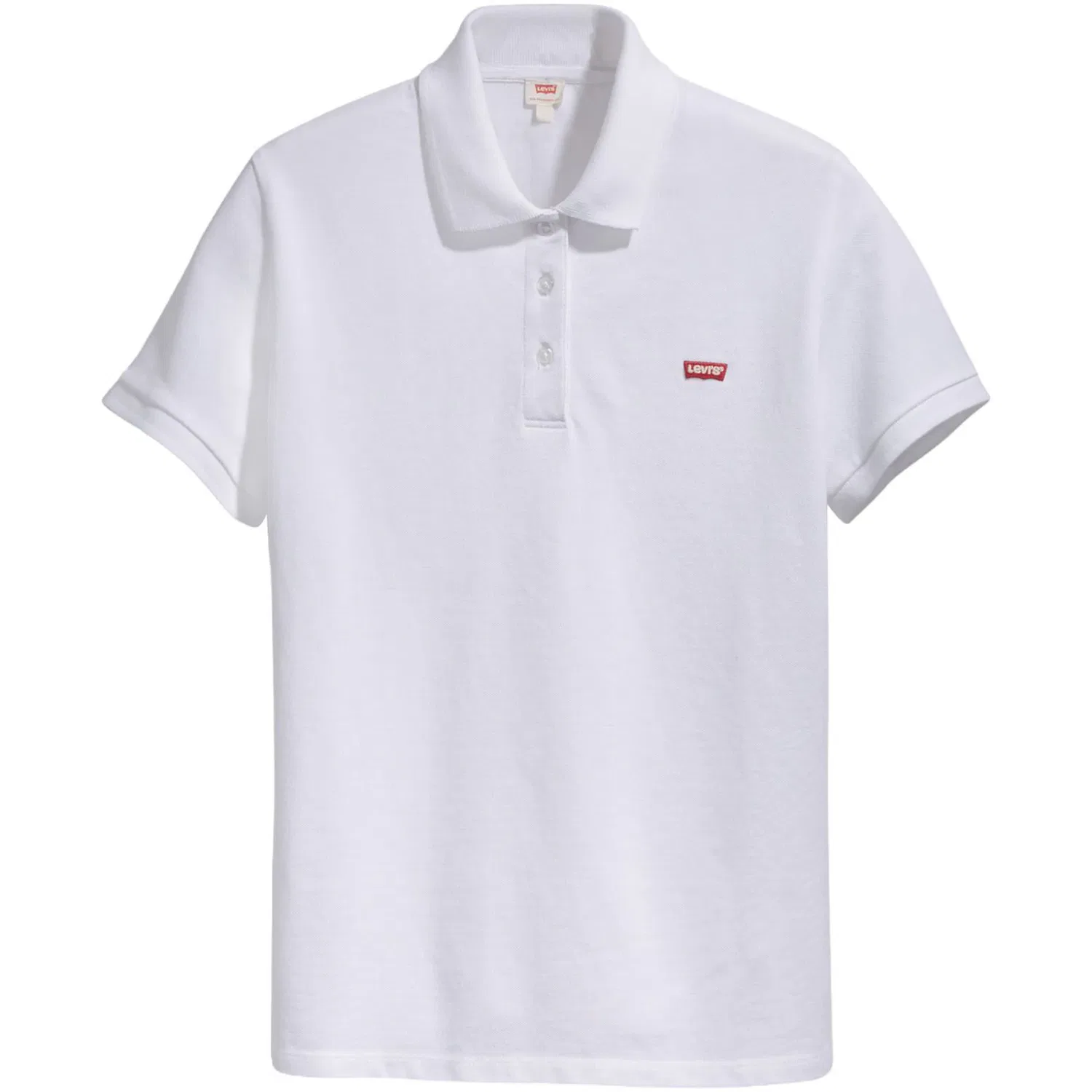 Женское поло с пике из эластичной смеси хлопка Levi's, White — фото 3