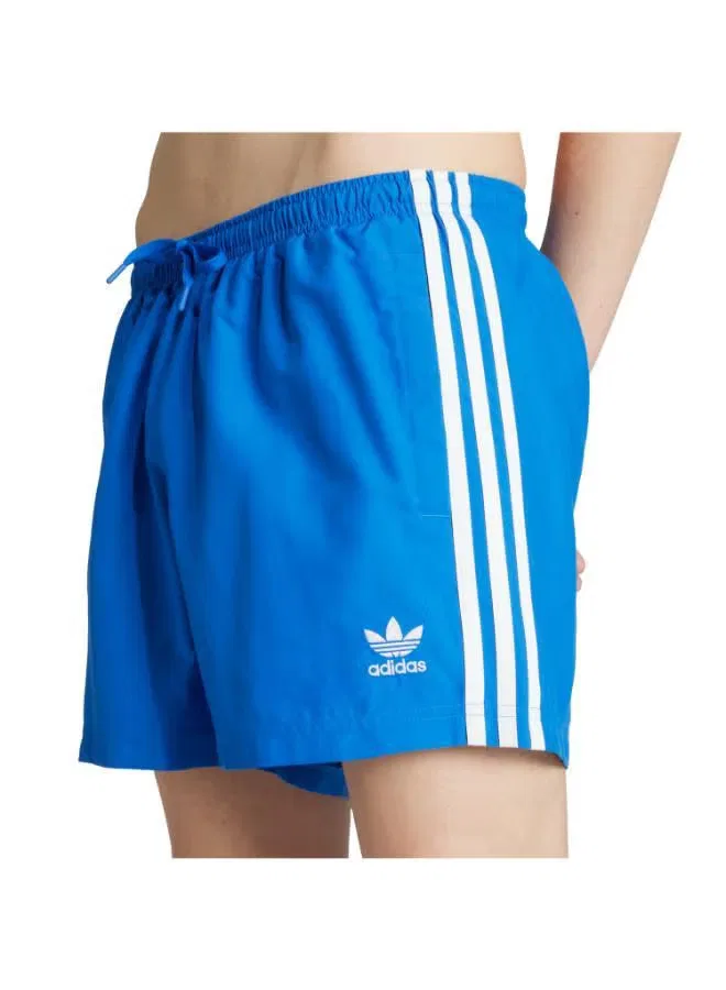 Шорты для плавания с эластичным поясом Adicolor 3-stripes Adidas Originals, синий — фото 3