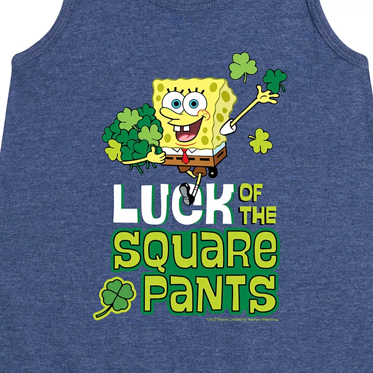 Детское платье-трапеция для девочек без рукавов SpongeBob SquarePants, Heather Navy — фото 2