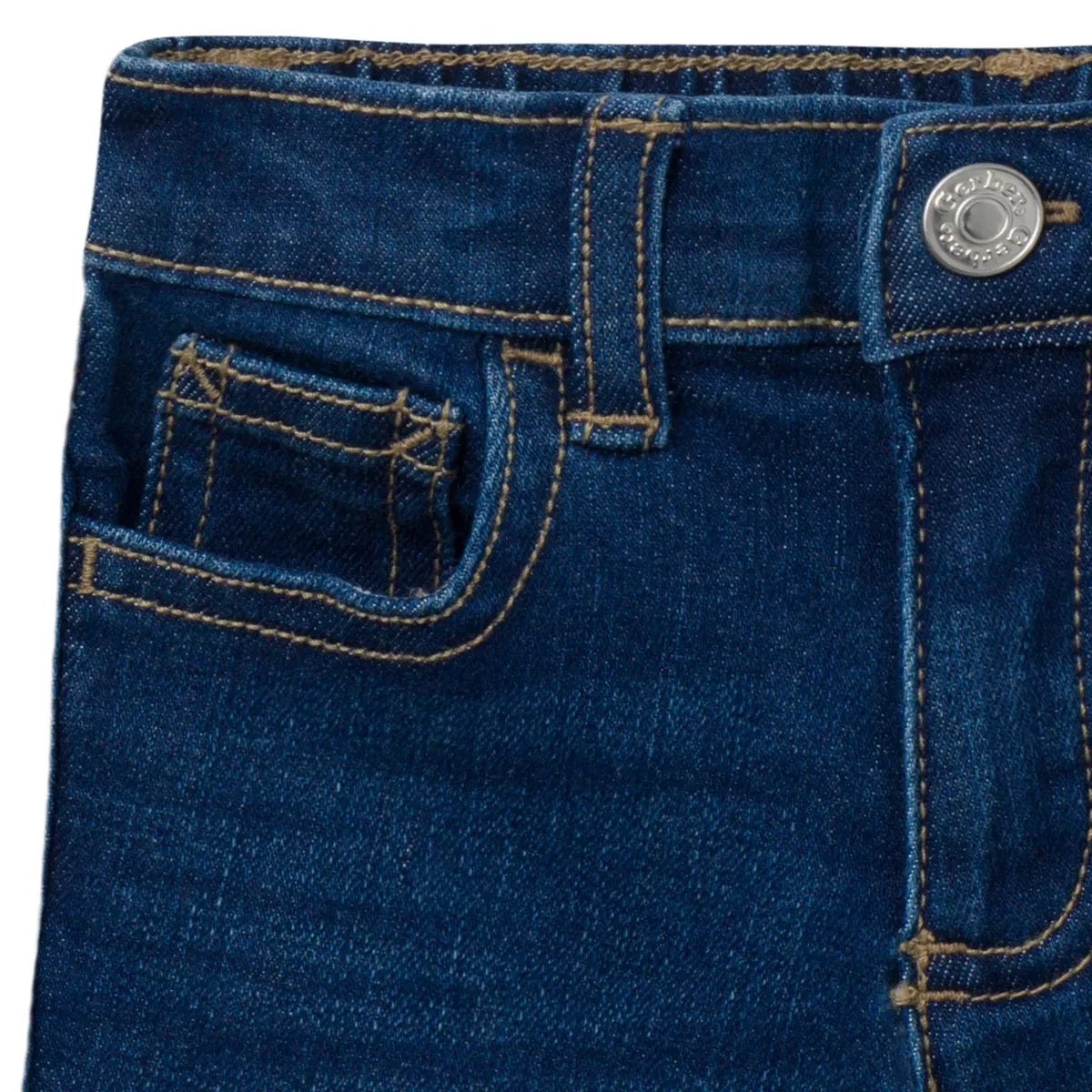 Детские джинсовые шорты с эластичным поясом Gerber, Blue — фото 4