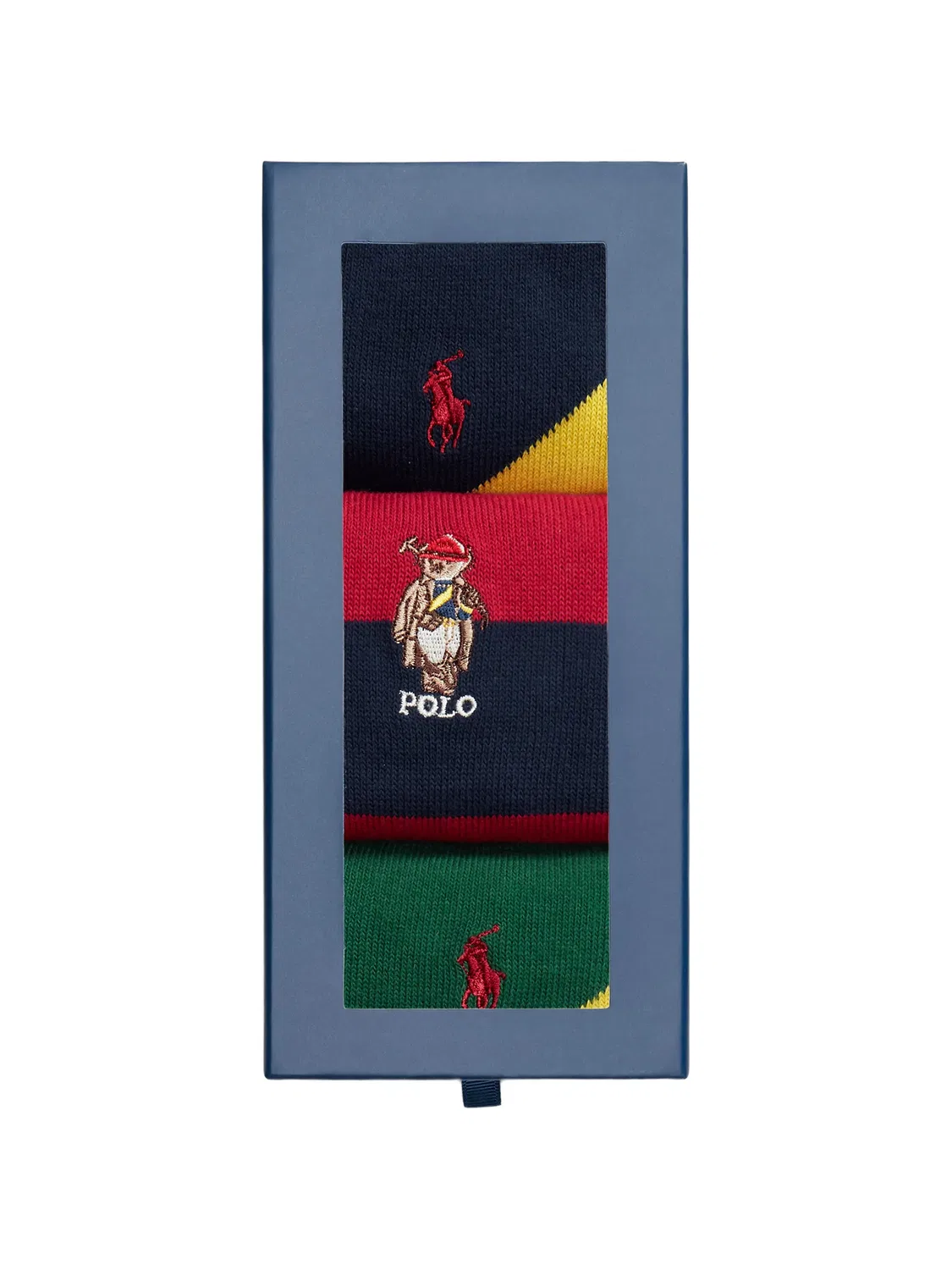 Носки в полоску (комплект из 3 пар) Polo Ralph Lauren, синий — фото 2