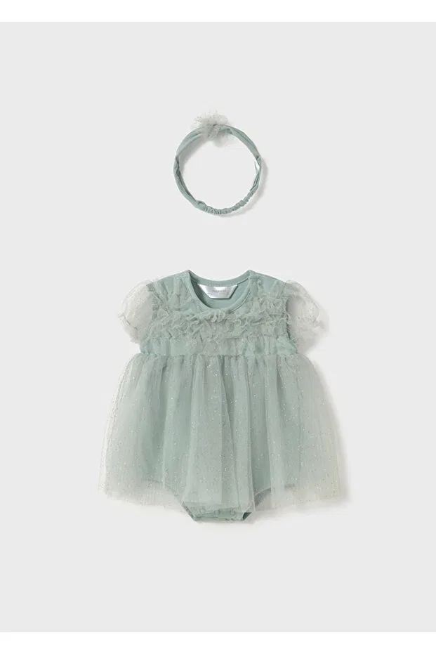 Детское платье для девочек из тюля с вырезом Elegant Mayoral, Green
