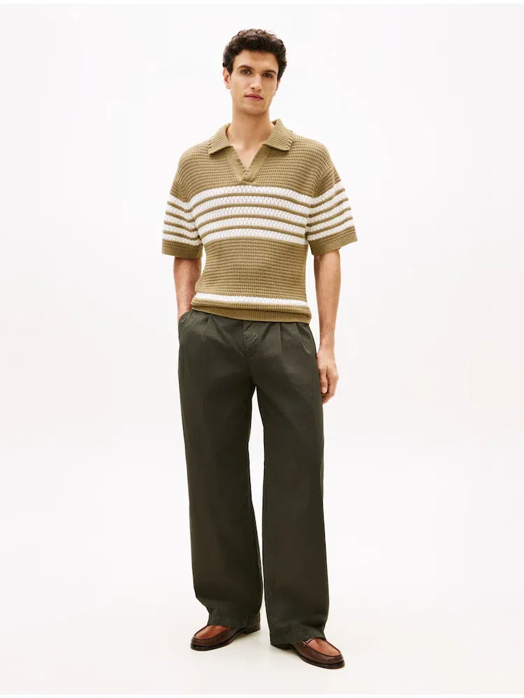 Брюки чинос свободного кроя с двумя складками TOMMY HILFIGER, Olive