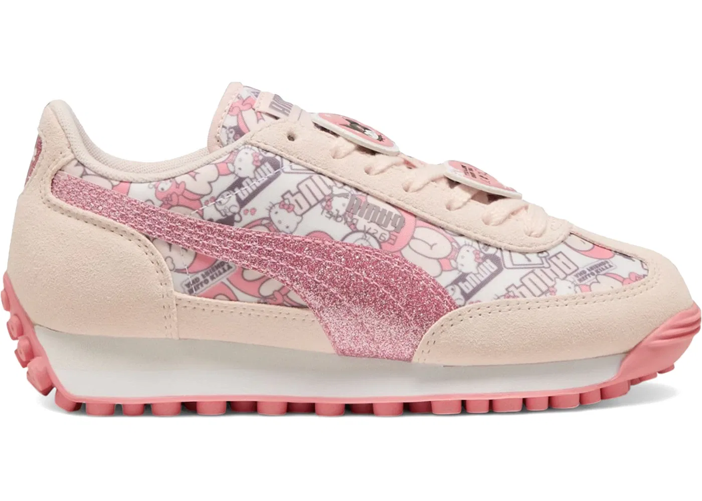 Детские кроссовки с принтом Easy Rider Puma, Jasmine Flower/Pinkscape