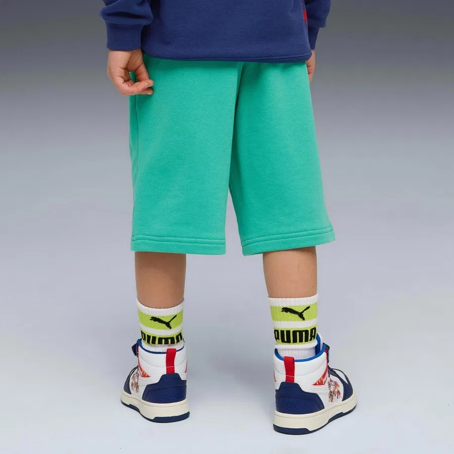 Детские спортивные шорты с принтом Paw Patrol Puma, Зеленый — фото 2