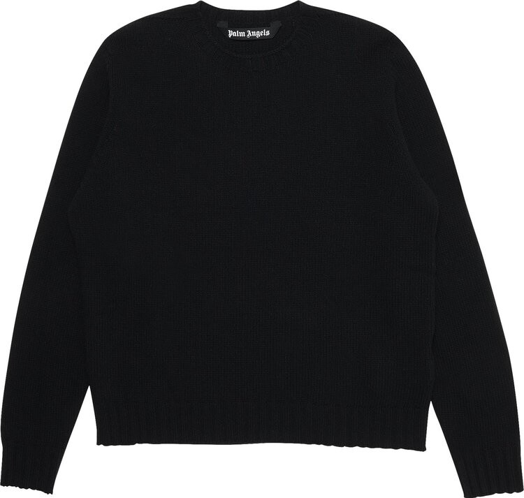 

Свитер Palm Angels Rec Logo Sweater 'Black/White', черный