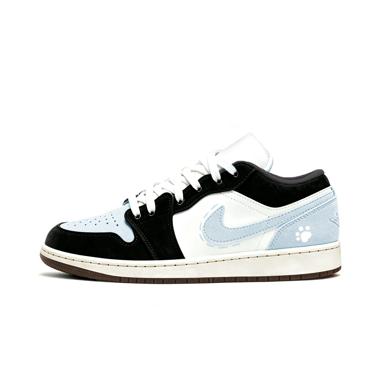 Детские кроссовки для скейтбординга с низким верхом Black Blue Jordan, Black Blue — фото 3