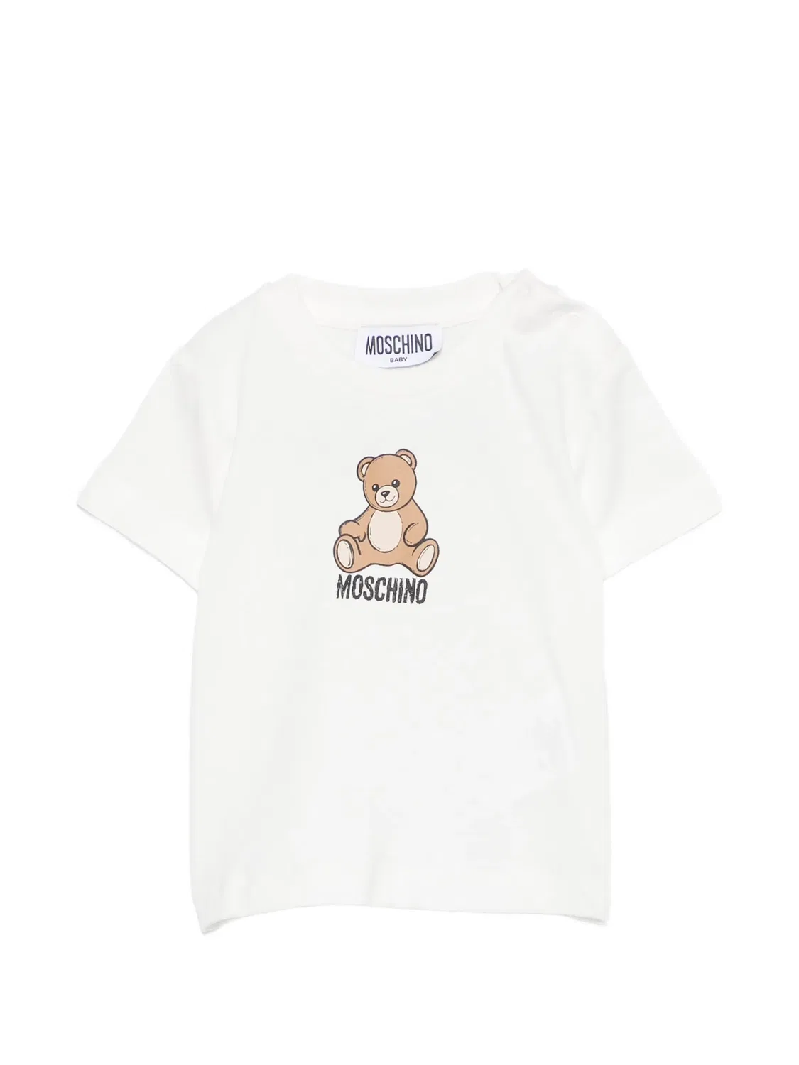 Футболка Teddy Bear с логотипом Moschino Kids, белый