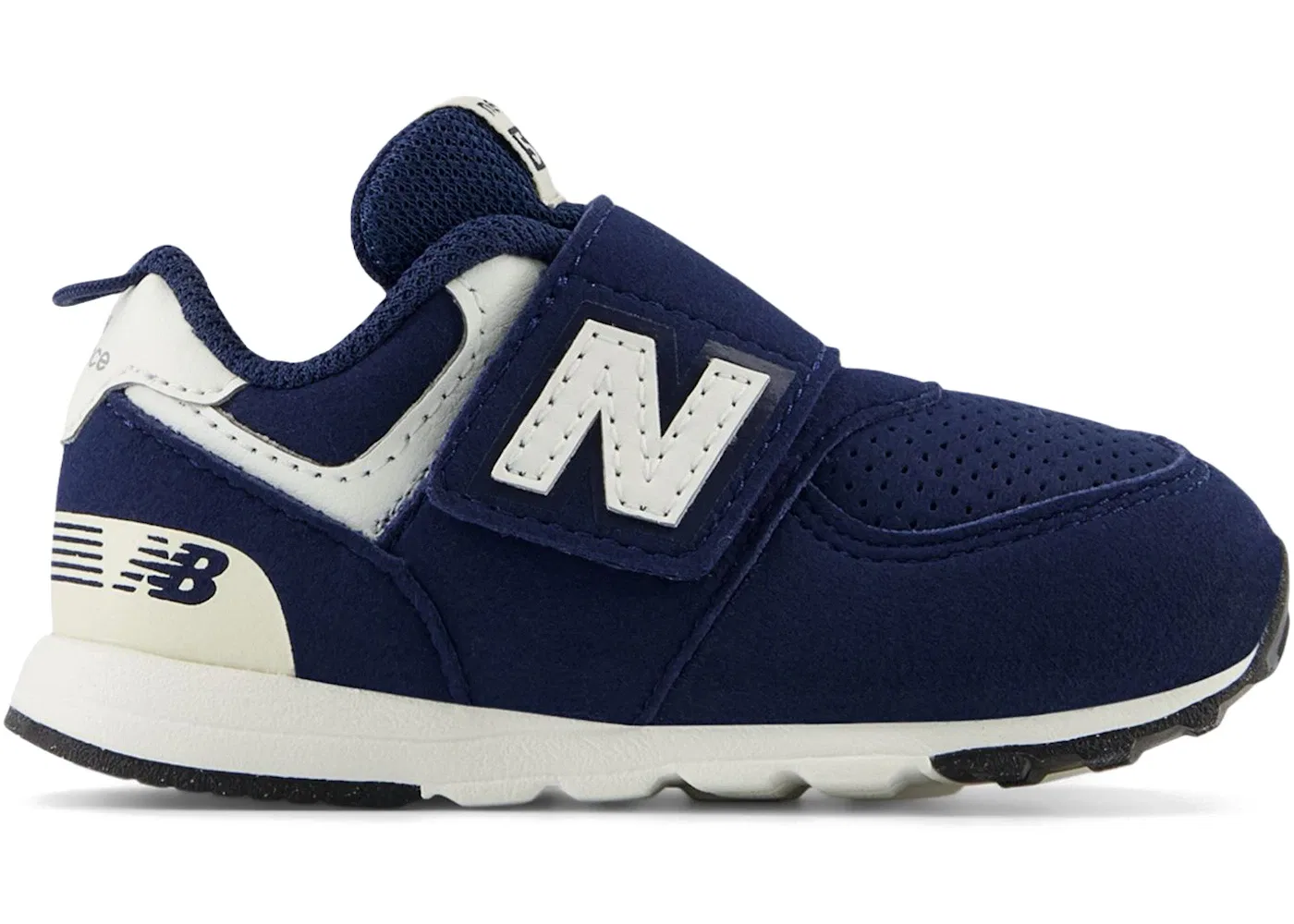 Детские кроссовки для мальчиков с липучкой New Balance 574, NB Navy/Sea Salt