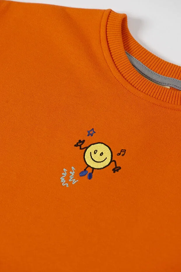 Детские свитшот для девочек с вышивкой Beetlebeez, Orange