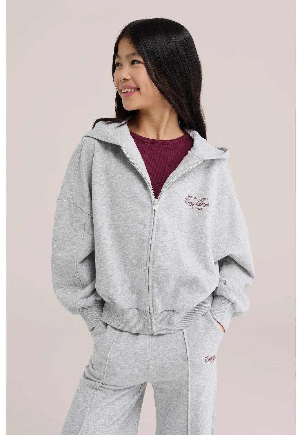 Толстовка на молнии We Fashion, Light Grey