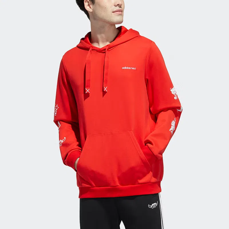 Худи с принтом Adidas Neo Artist, красный — фото 2