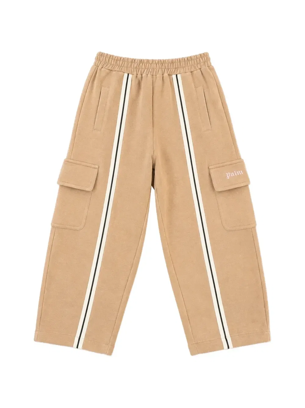 Брюки карго с боковой полосой Palm Angels Kids, коричневый
