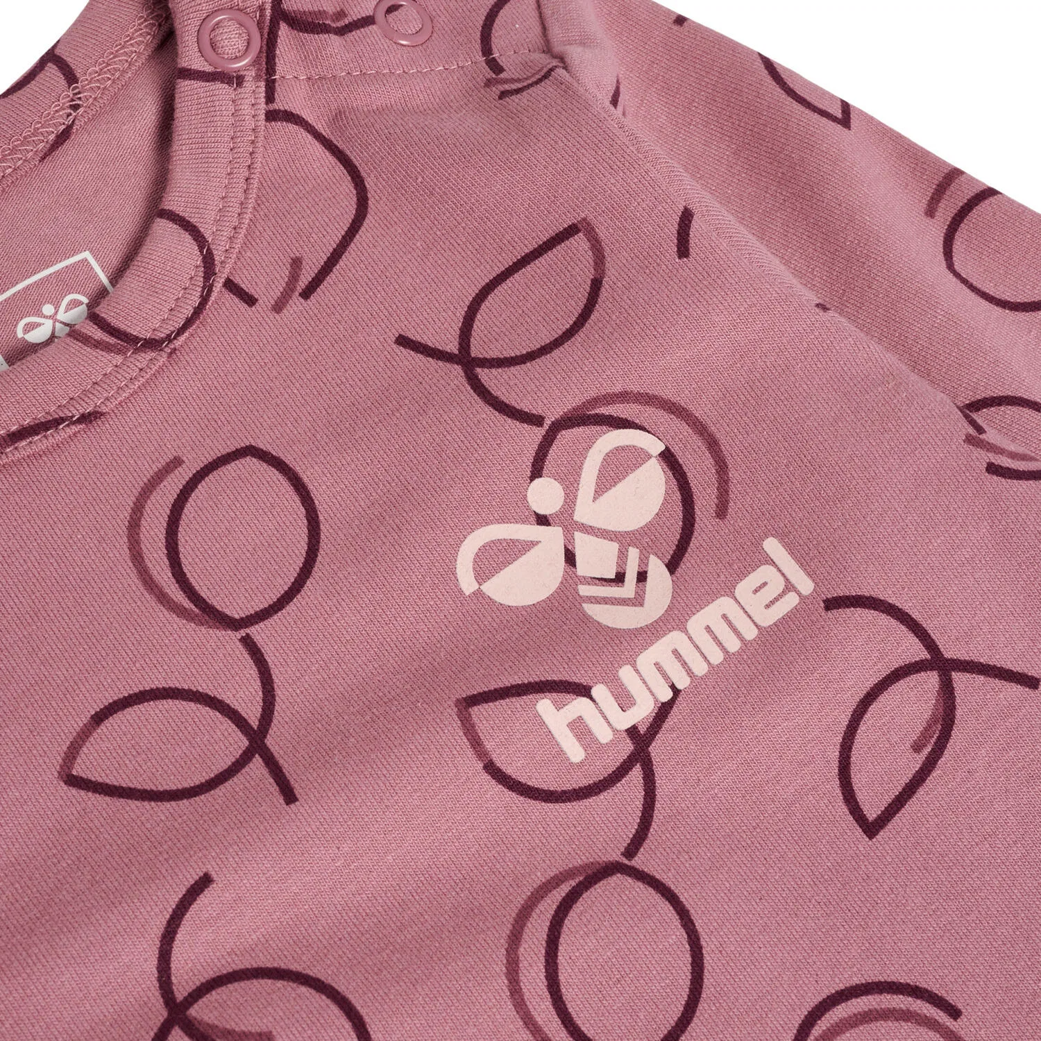 Детский боди с длинным рукавом hmlELVIRA Hummel, Violett / Wassermelonenrosa / Bonbonrosa — фото 3
