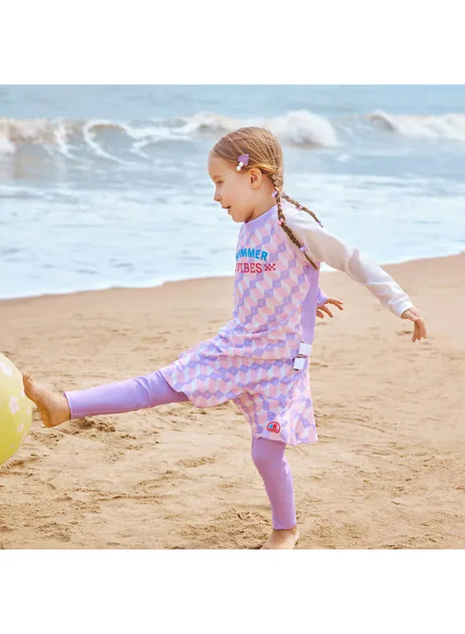 Комплект купальников для плавания с длинным рукавом Lemonkid, фиолетовый — фото 2
