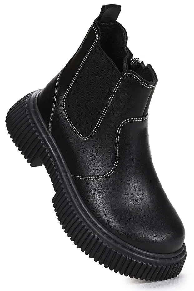 Детские ботинки для девочек с водоотталкивающей пропиткой Kiko Kids, Black