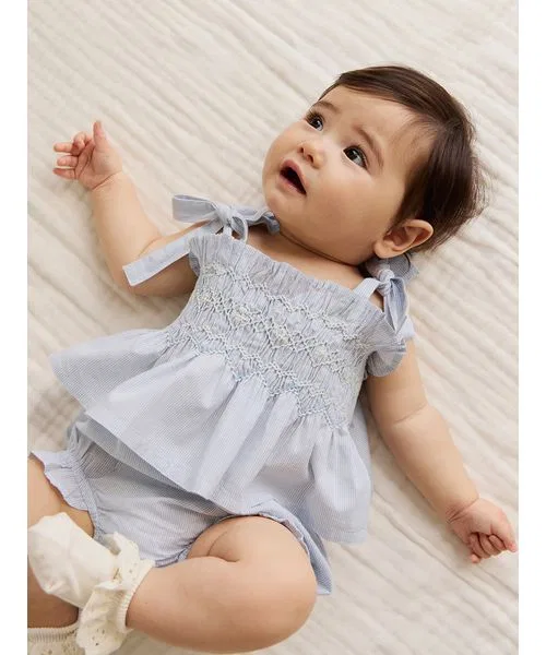 Детская смоукинг-майка Petite Check JAMIE KAY, Light Blue — фото 4