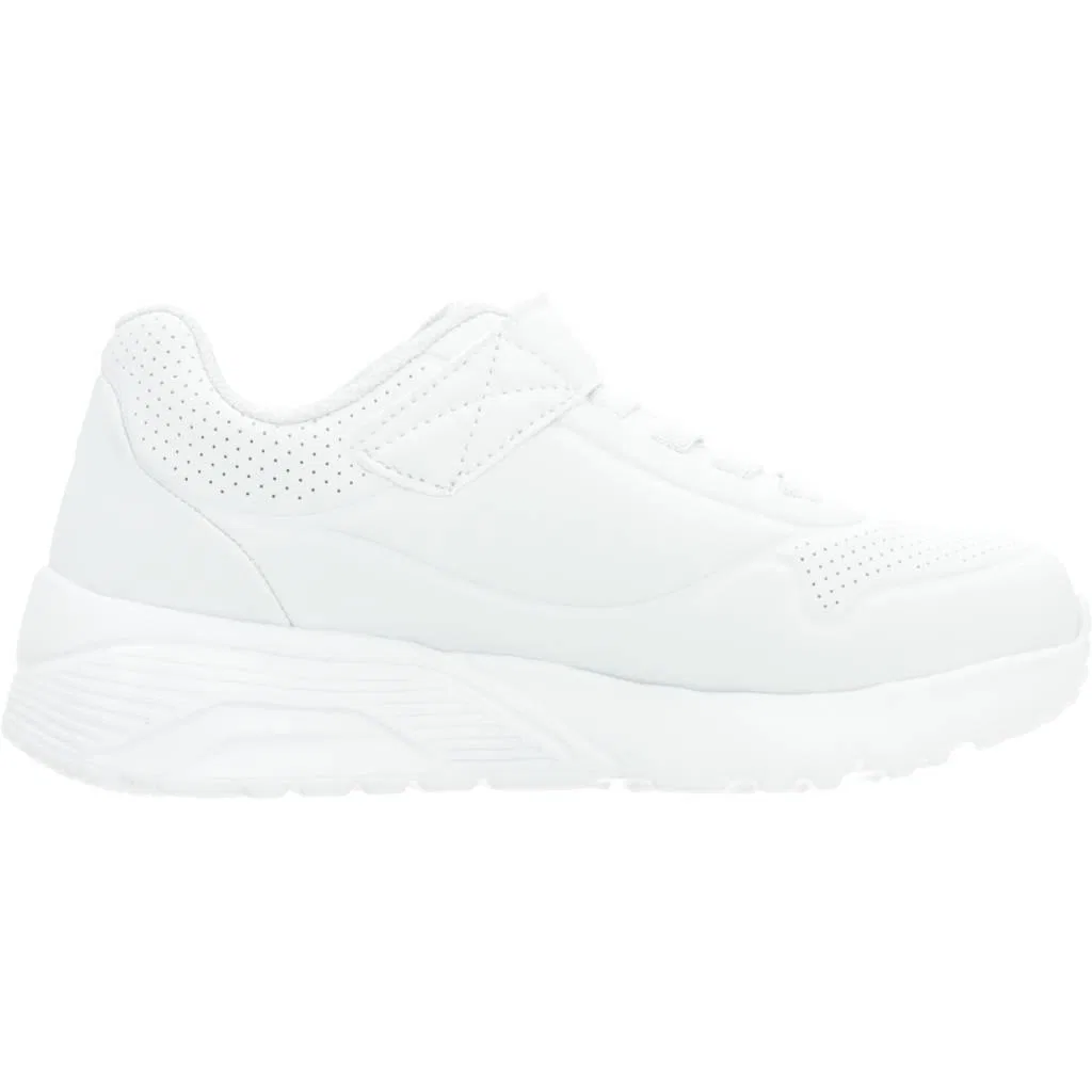 Детские кроссовки из эко-кожи Skechers Uno Lite, Weiß — фото 4