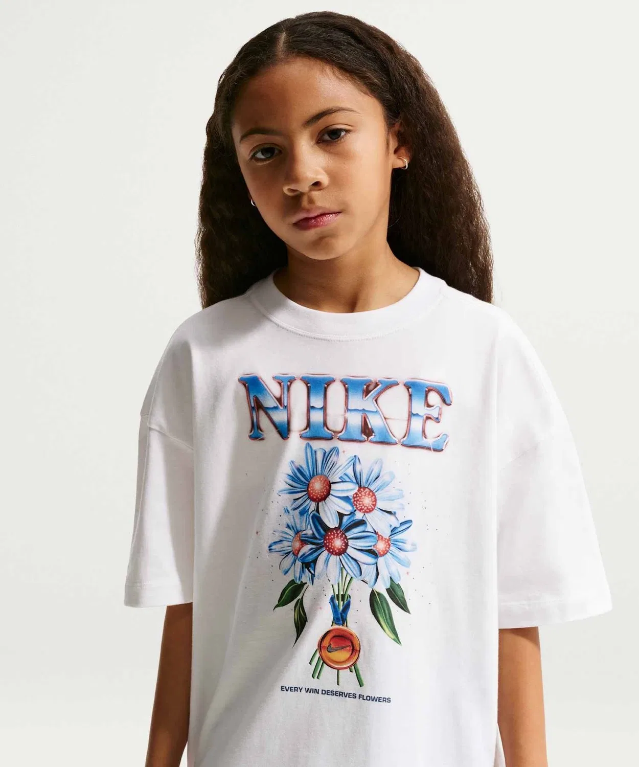 Детская футболка оверсайз с принтом Nike Sportswear IR5191-100 NIKE, White