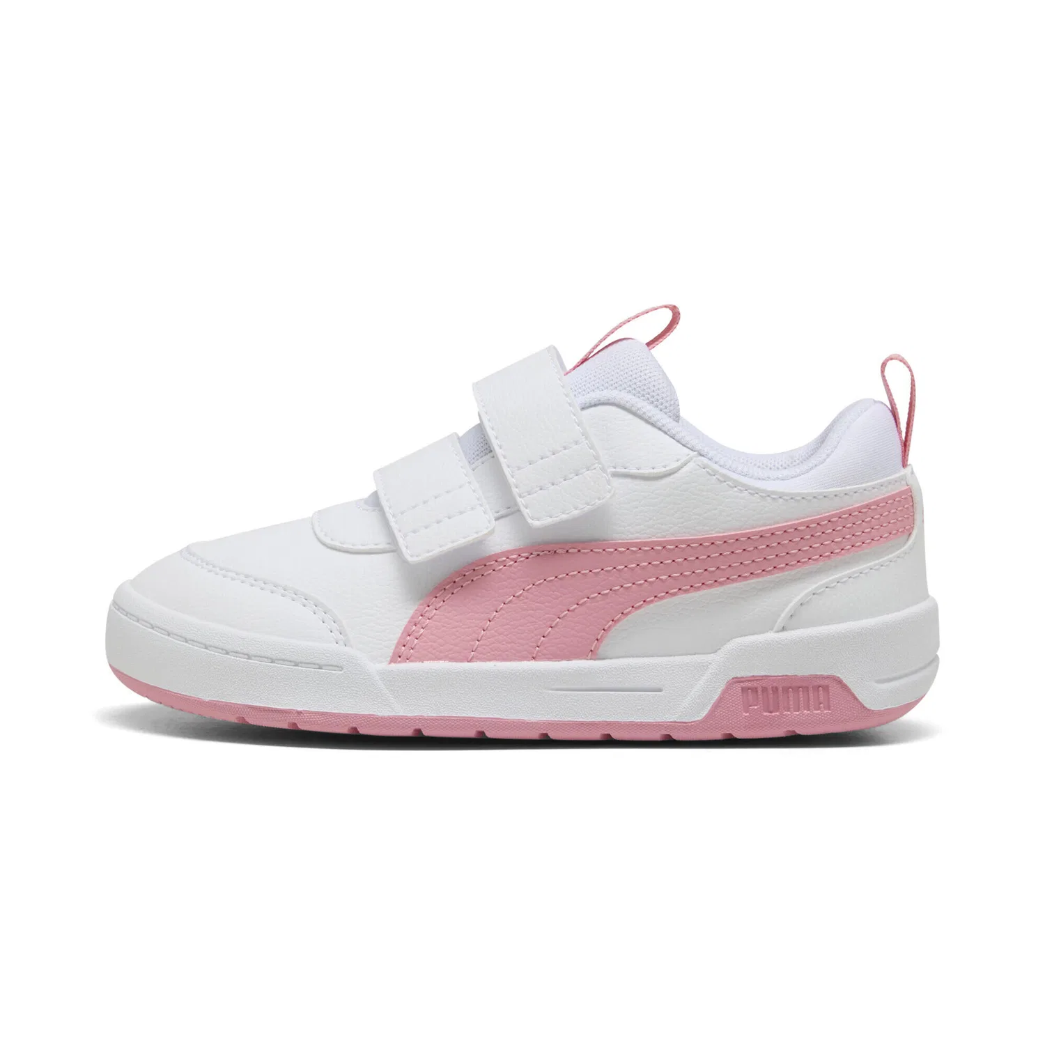 Детские кроссовки с липучкой Multiflex 2 Puma, Weiss Rosa — фото 3