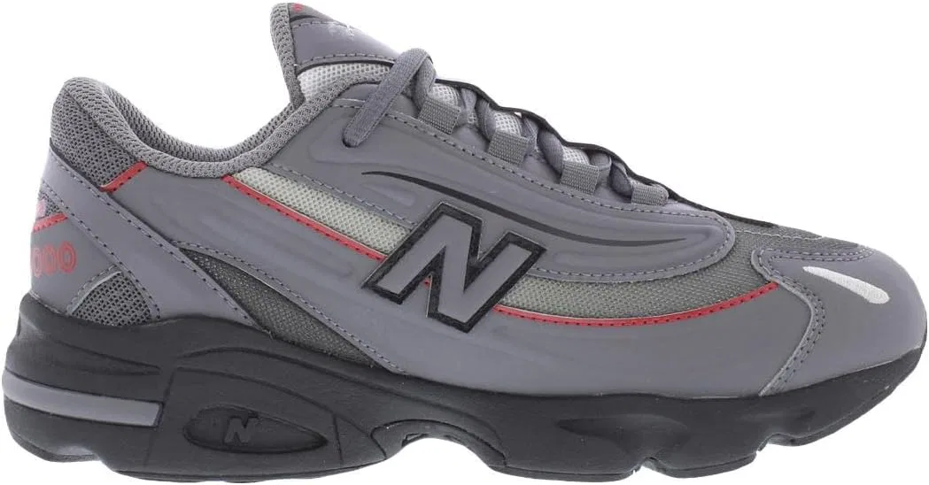 Детские кроссовки для девочек New Balance 1000 GS, Grey/Red-Grey — фото 2