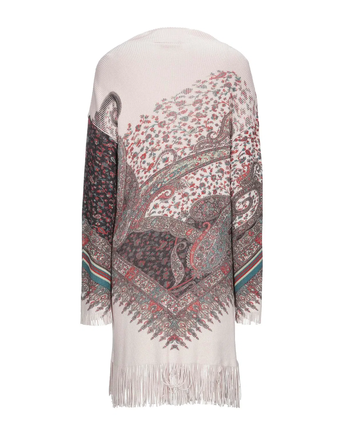 Женское вязаное платье с бахромой Paisley Print Etro, Light Pink — фото 2