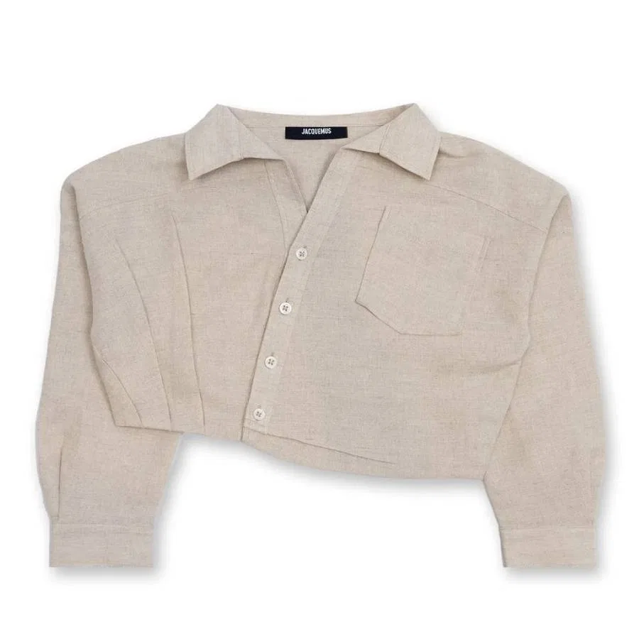 Блуза асимметричная Le Mejean Jacquemus, Beige