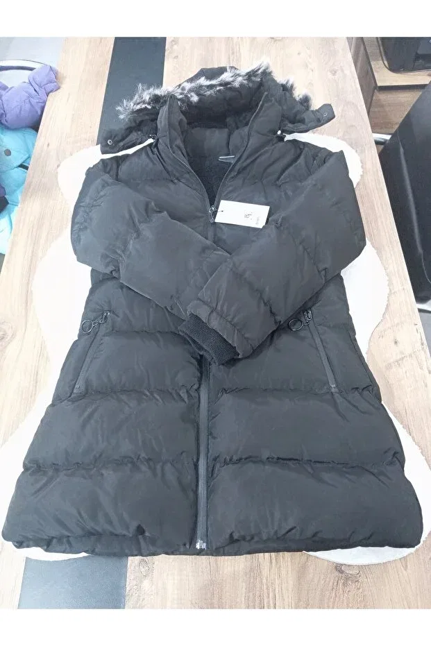 Детское пальто для девочек с капюшоном Bilenmont, Black