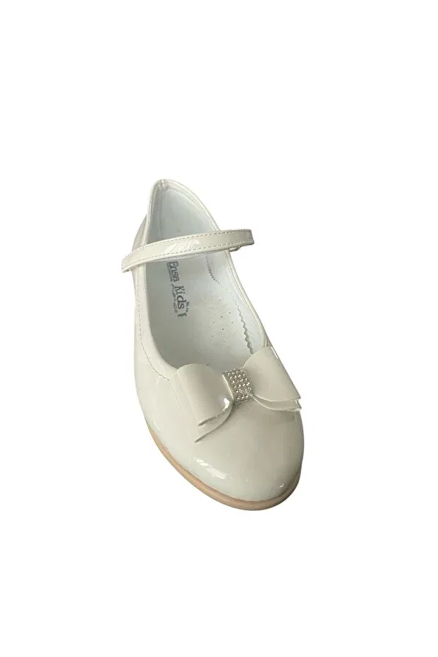 Детские балетки для девочек из кожи Konay 187 girl outfit ballerina shoes Ensa Kids, White — фото 2