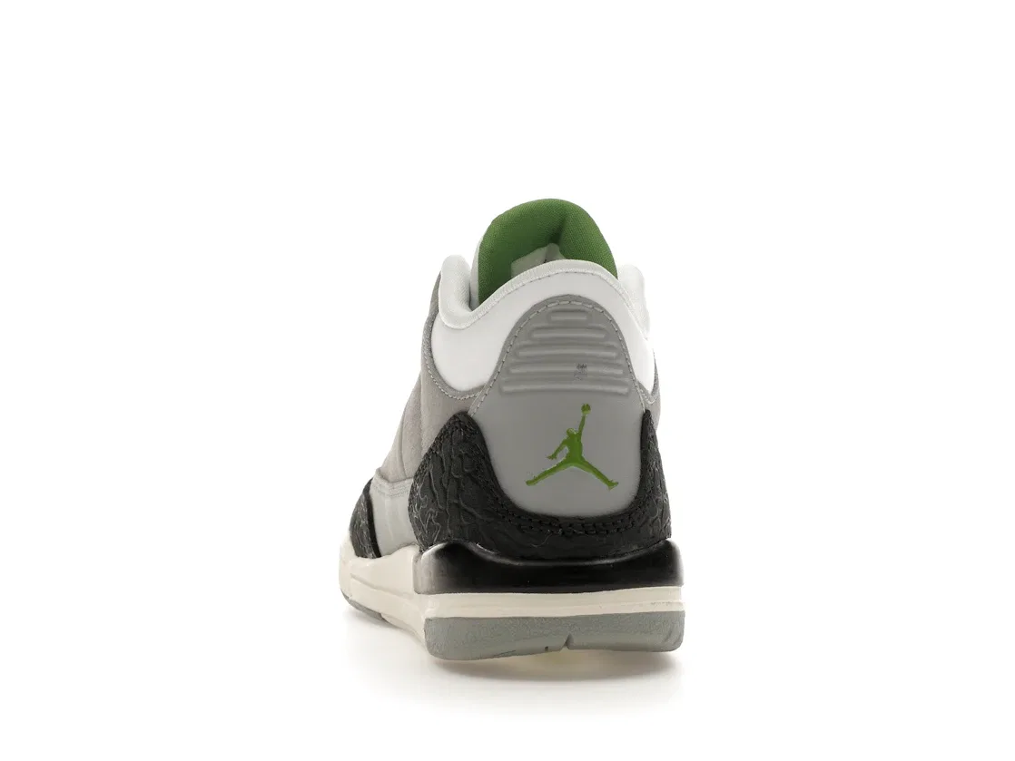 Детские кроссовки Lifestyle Jordan 3 Retro Chlorophyll Jordan, Light Smoke Grey/Chlorophyll-Black-White — фото 4