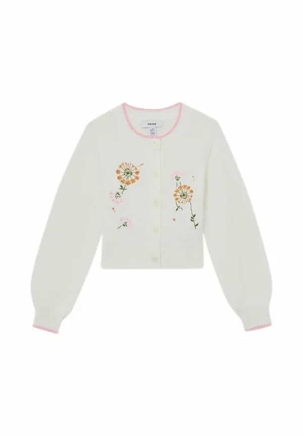 Кардиган с цветочной вышивкой Ellie Reiss, Ivory, слоновая кость — фото 4