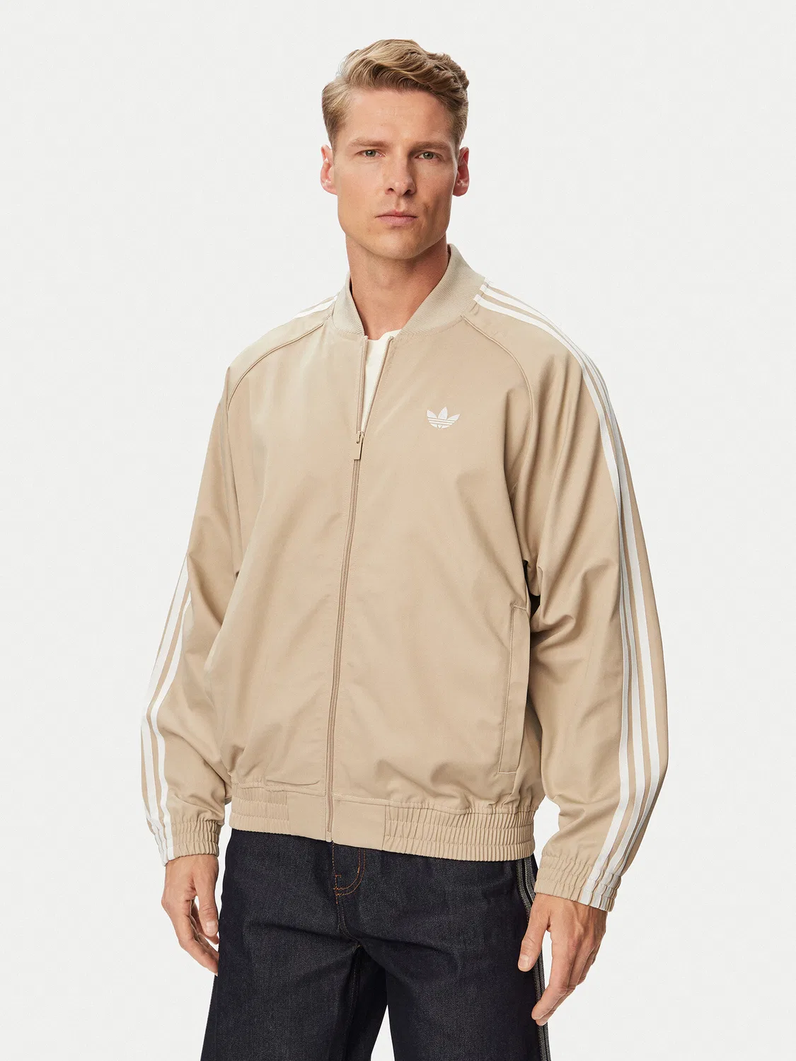 Мужская толстовка стандартного кроя Sst Adicolor Classics Cotton Twill Adidas, бежевый
