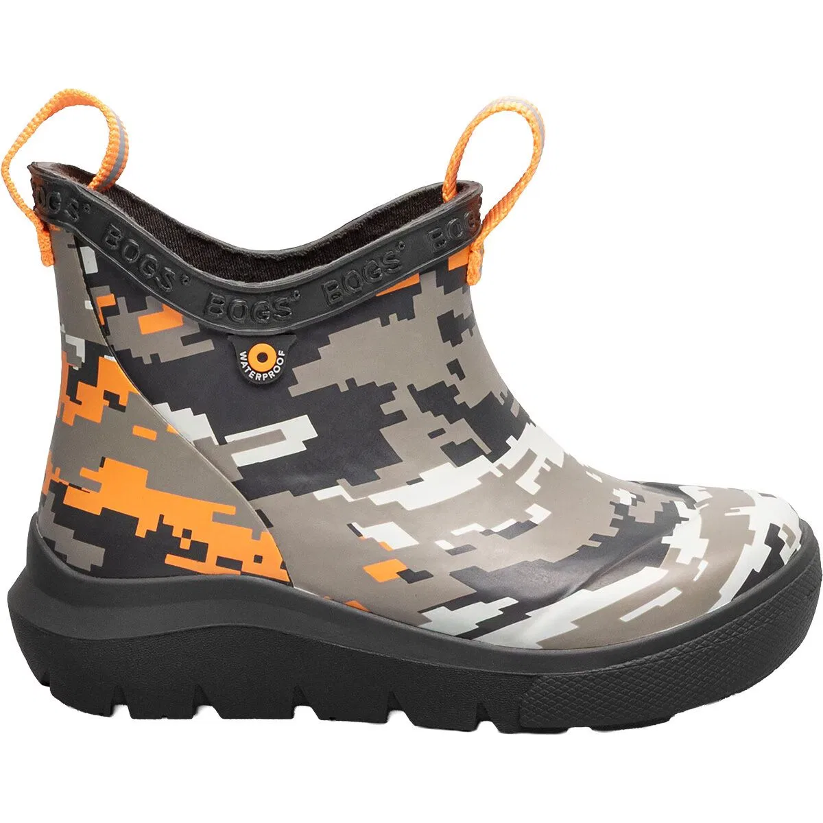 Детские резиновые сапоги-челси для мальчиков с принтом Skyline Rain Pixel Camo Chelsea Bogs, Tan Multi