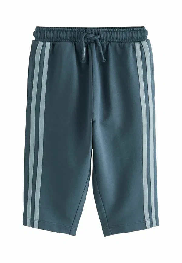 Брюки из хлопка Regular fit - wide leg side stripe joggers Next, Teal Blue, синий