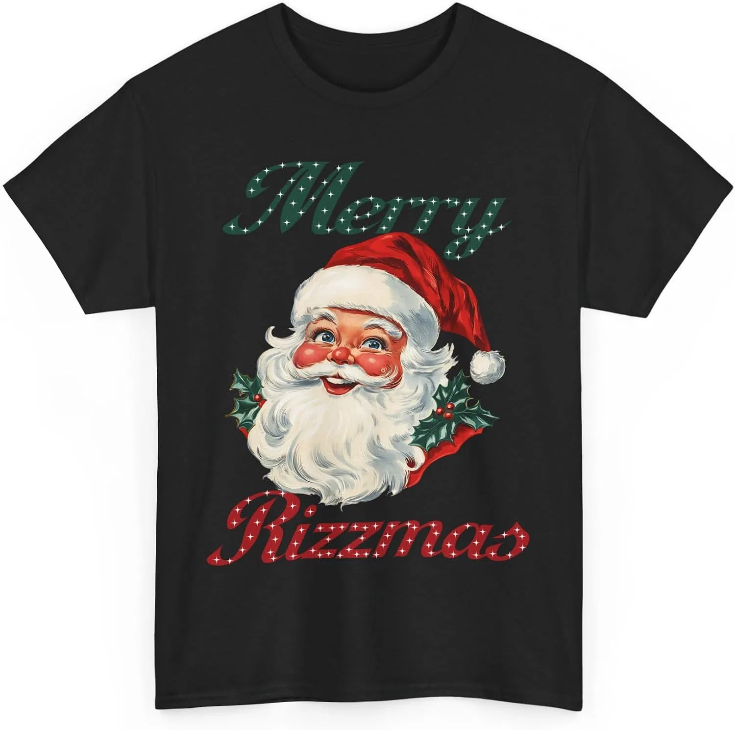 Женская футболка с дизайном Santa Claus Gildan, Black