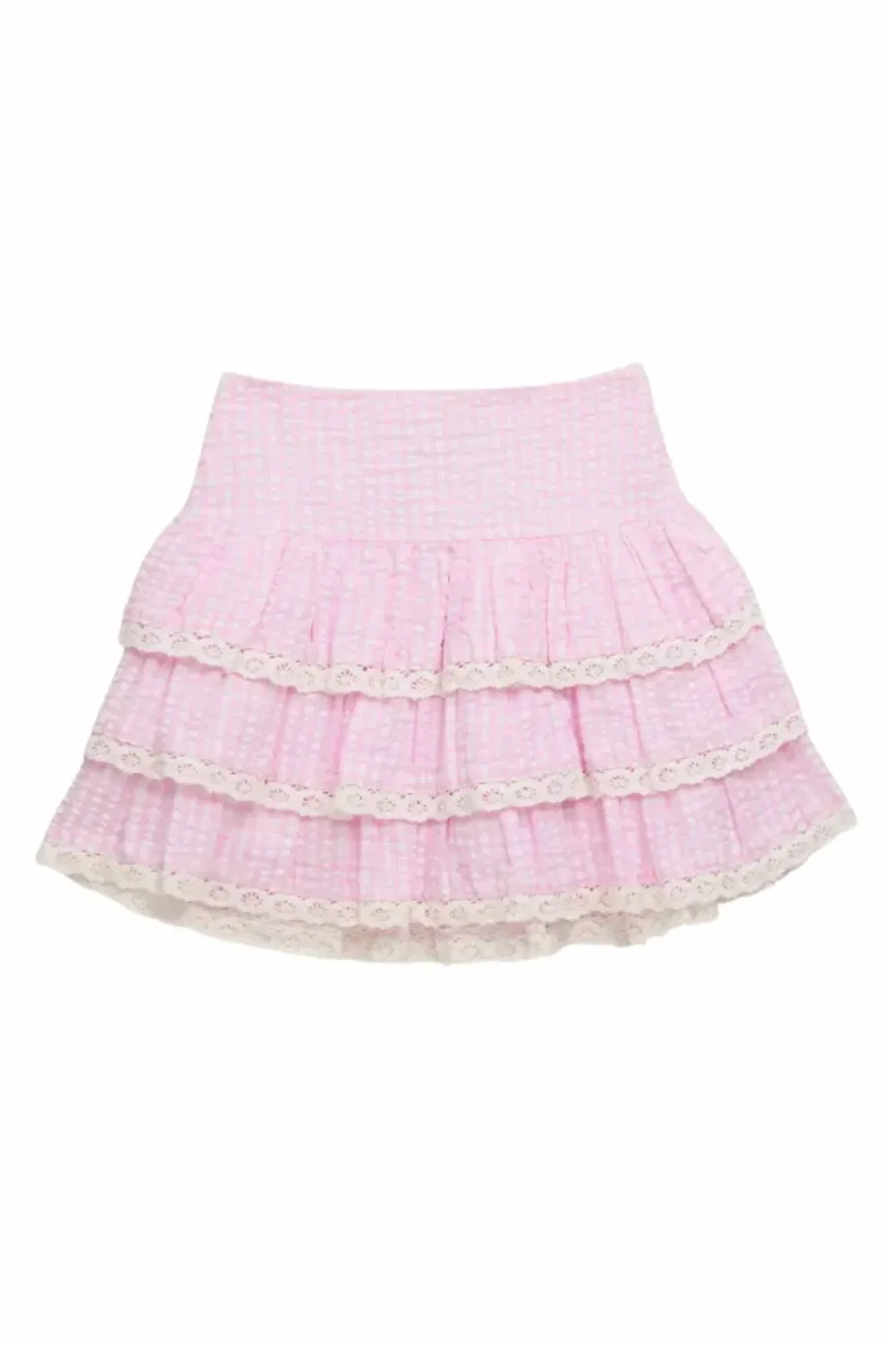 Детская юбка в клетку Melody Junior KatieJnyc, Baby Pink Seersucker — фото 2