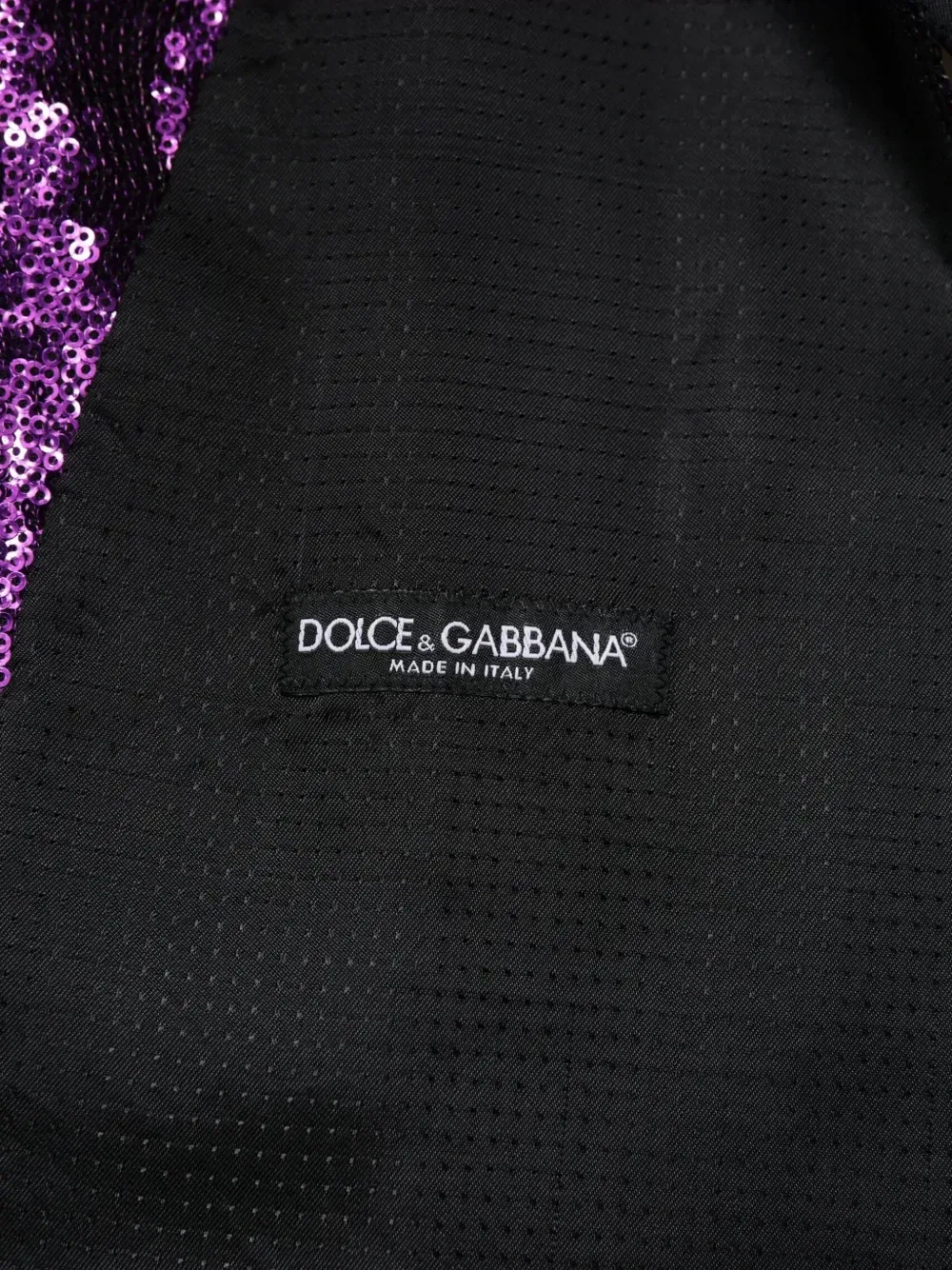 Жилет с пайетками DOLCE & GABBANA, фиолетовый — фото 2
