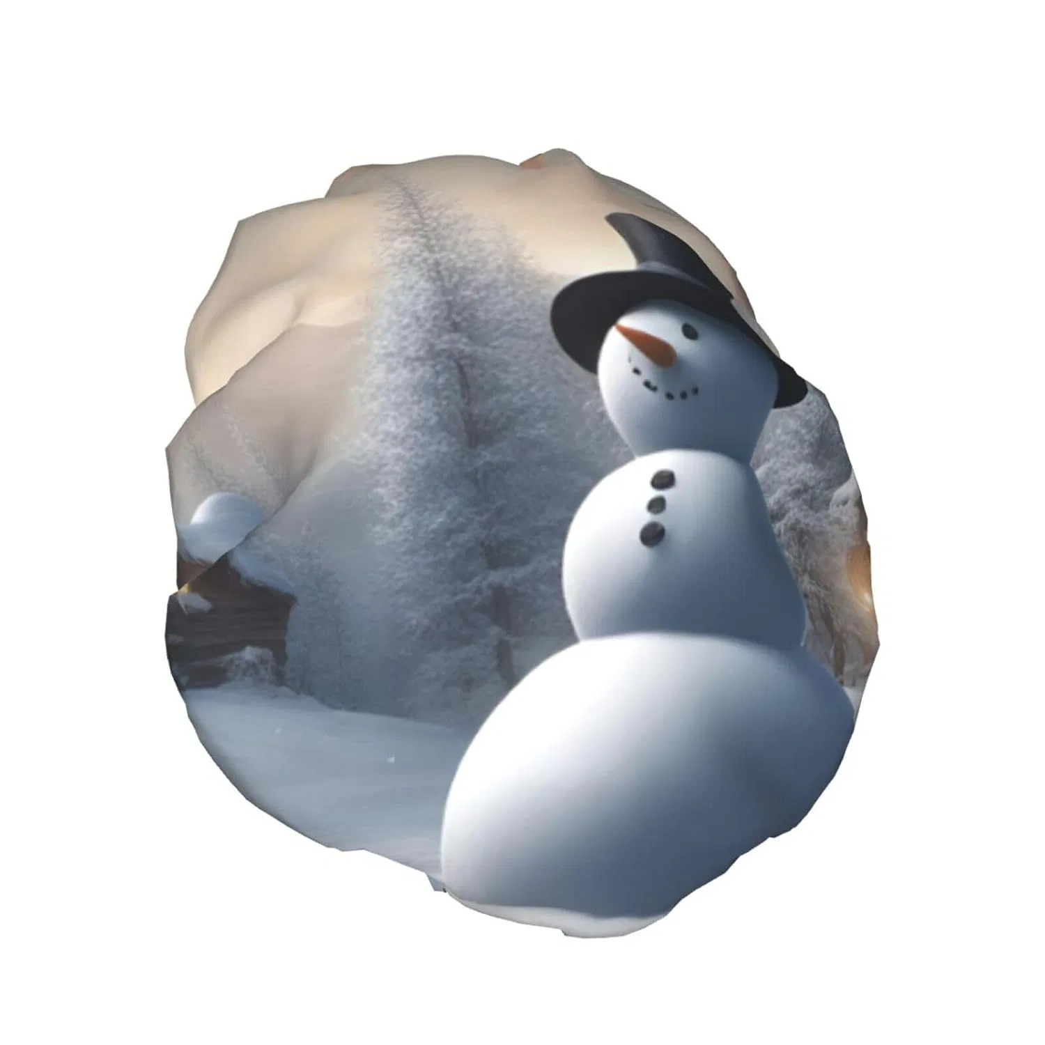 Шапочка для душа с принтом, Anceky, двойной водонепроницаемый, Christmas Snowman 4 — фото 2
