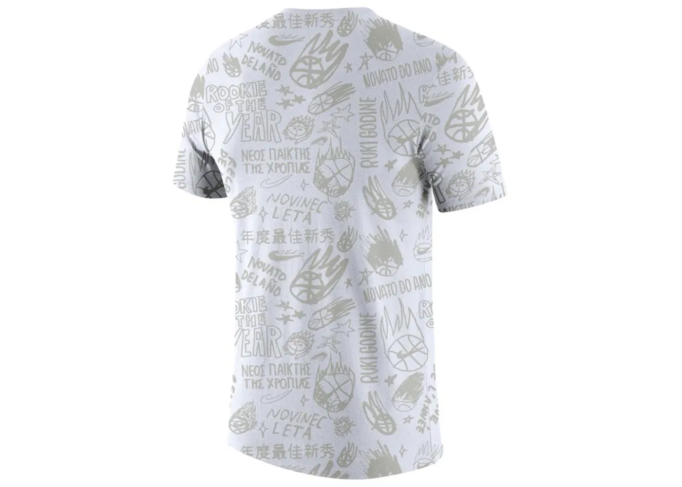 Мужская футболка с принтом Nike NBA Courtside Rookie Of The Year T-shirt, White — фото 2